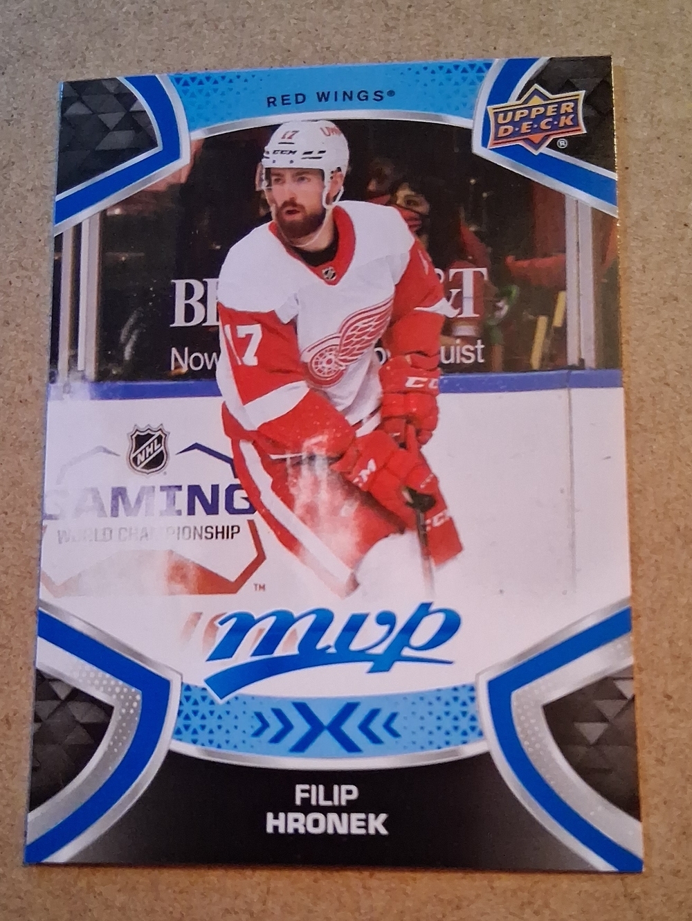 Filip Hronek Detroit Red Wings MVP Hockey Card